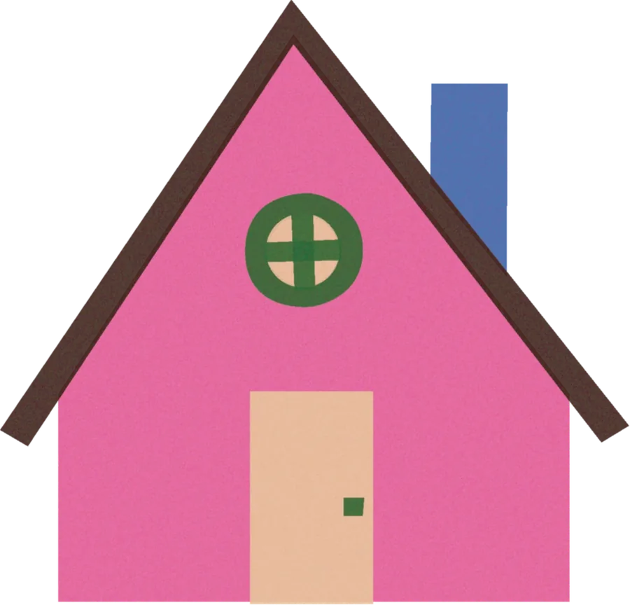 cut-paper family house